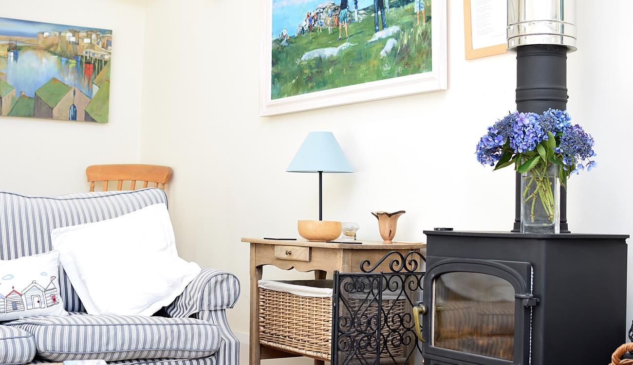 Snuggle up in front of the roaring woodburner on chilly evenings.