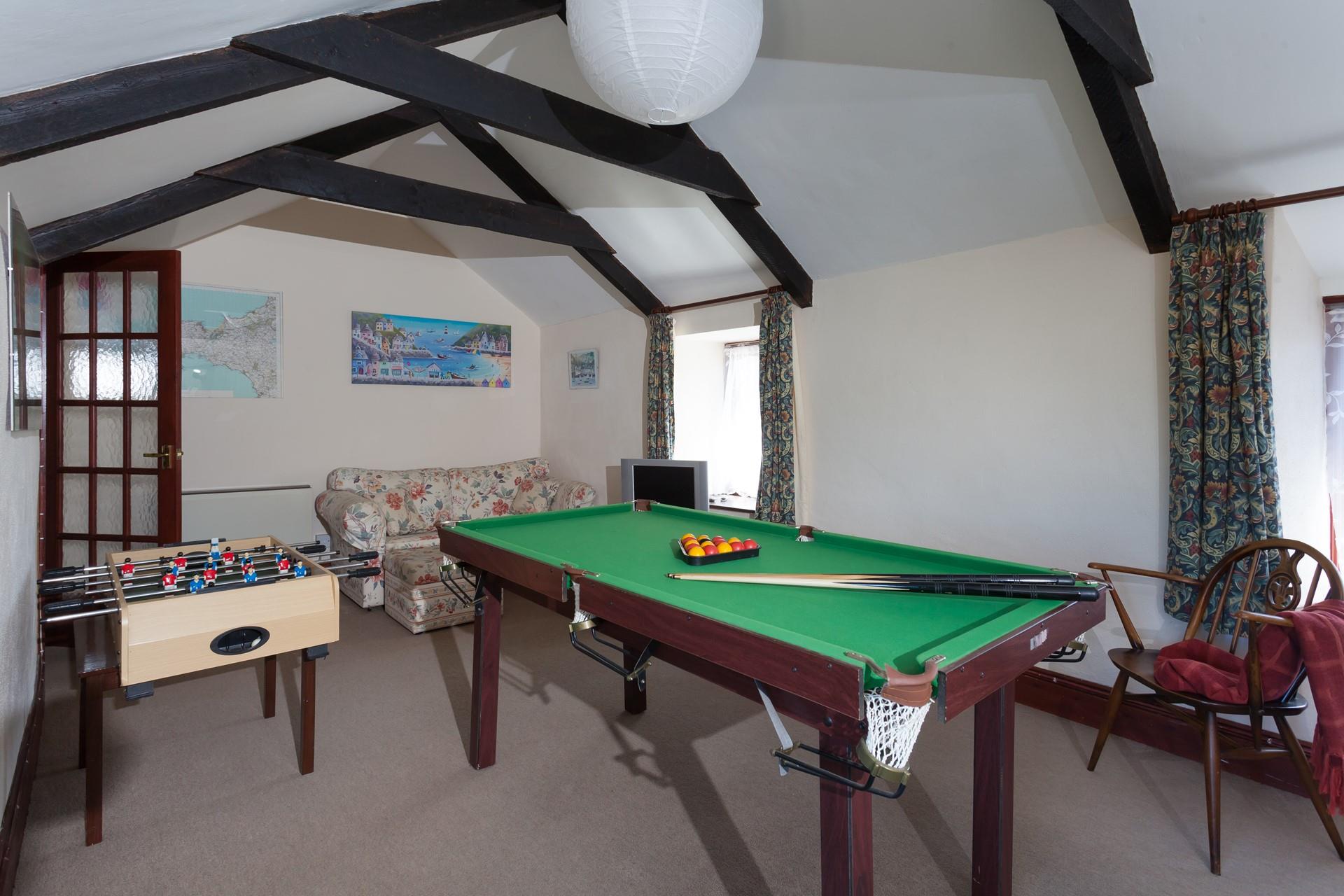 Spend hours of fun in the games room, this will keep the kids amused for hours.