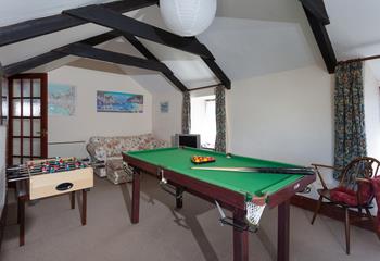 Spend hours of fun in the games room, this will keep the kids amused for hours.