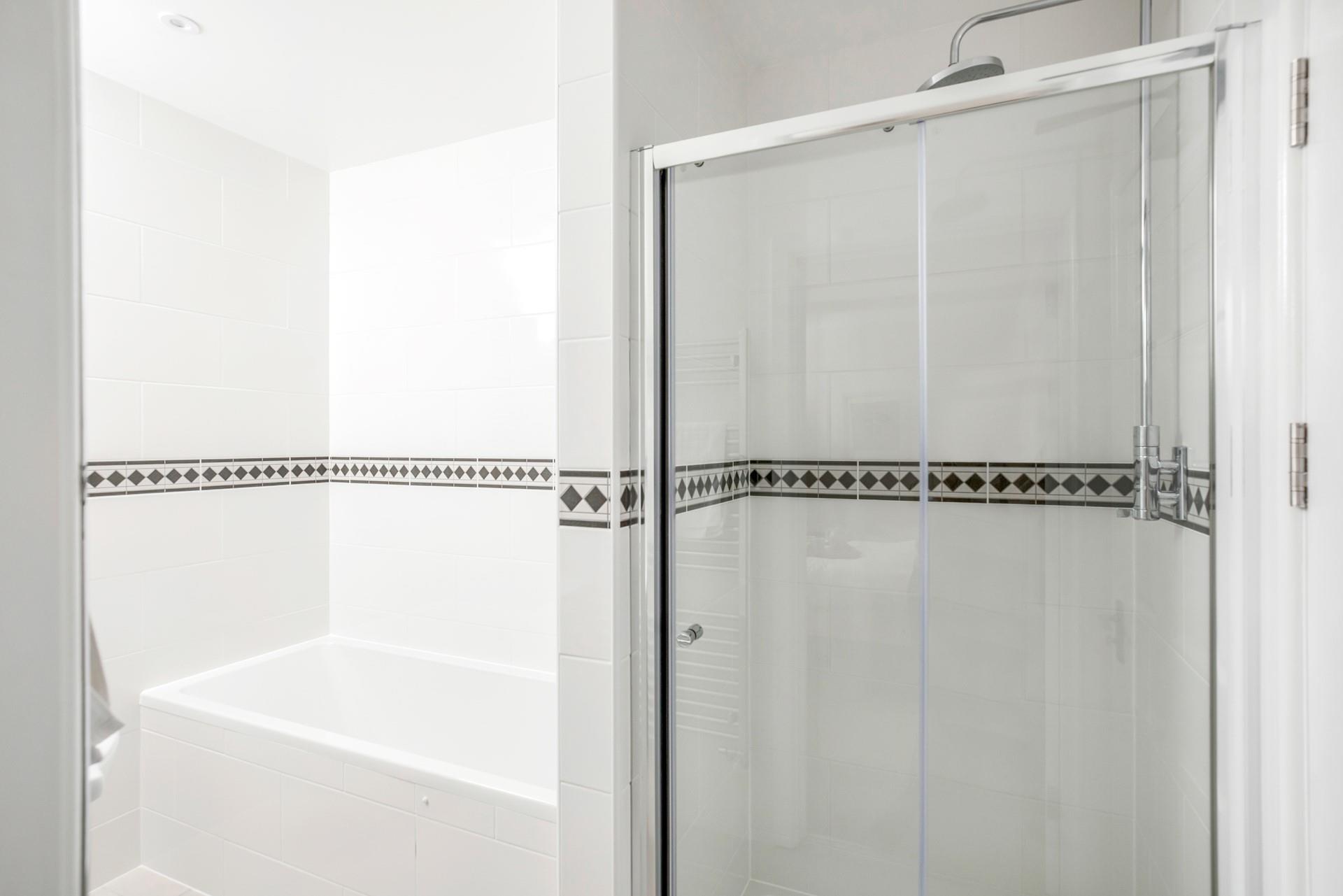 Wash off sandy toes in the shower.