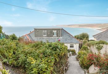 Seagulls offers unbeatable views over Sennen beach.