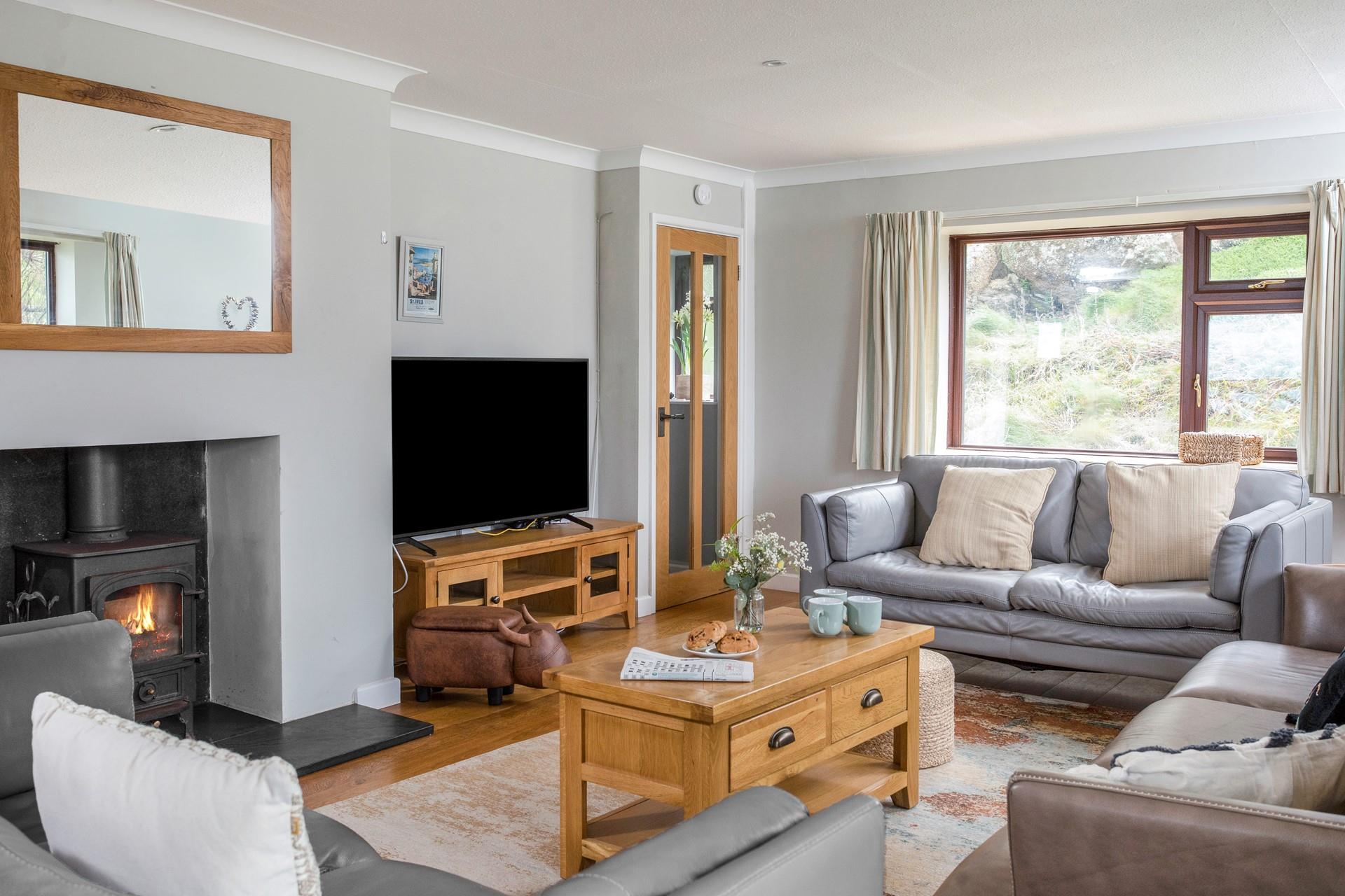 Sink into the sumptuous sofa after a day spent on the beach.