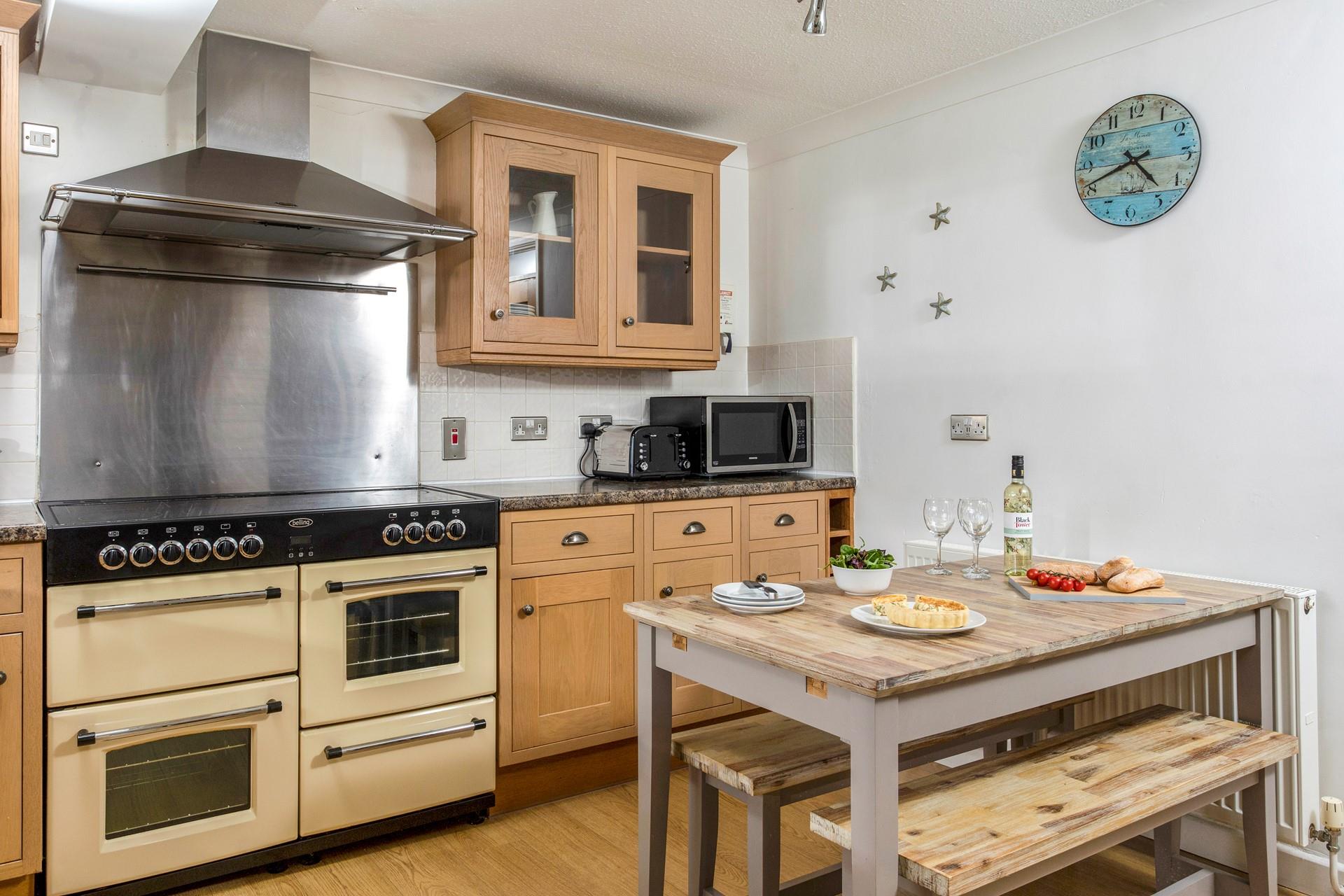 The kitchen is spacious and well-equipped for cooking up a storm.