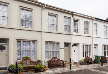 The house is located in a square in a quiet part of Penzance.