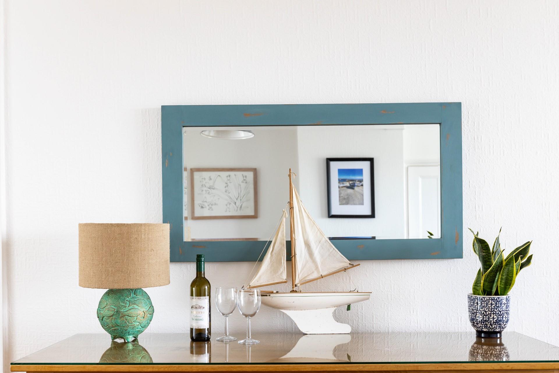 Nautical decor fills the house.
