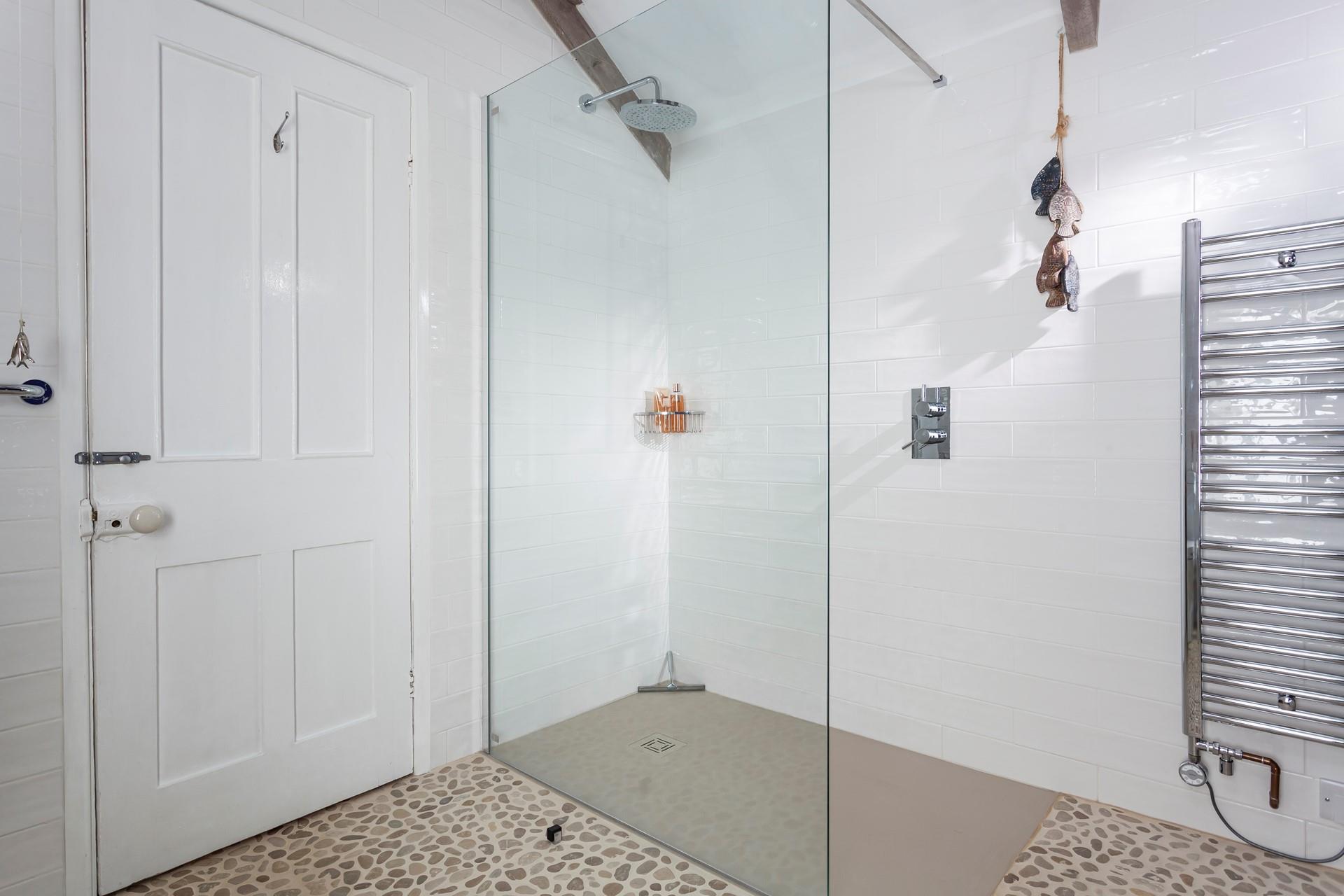 Wash off the sand in the shower before relaxing for the evening.