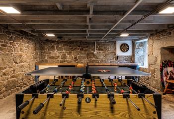 The kids will love the games area in the cellar.