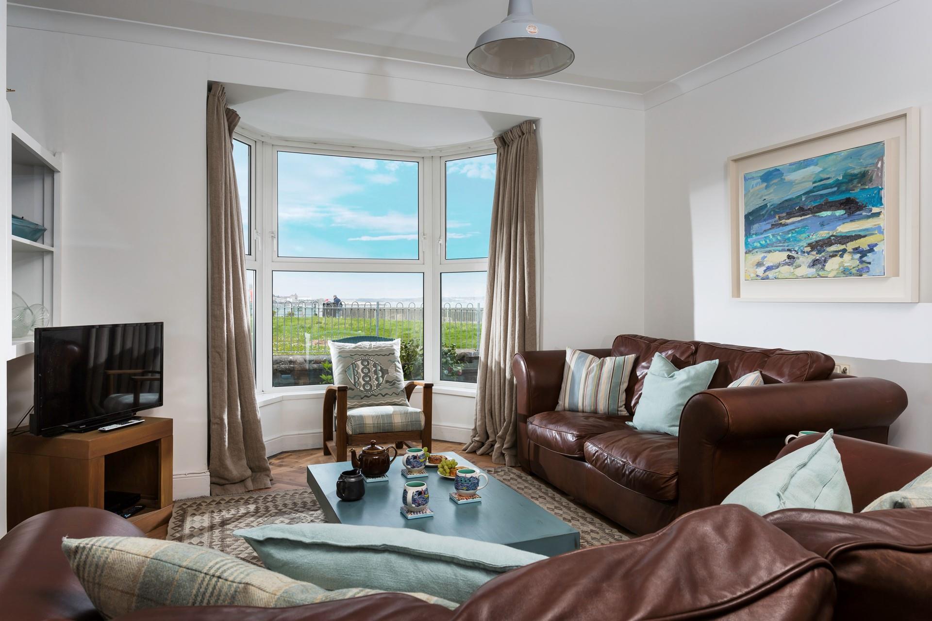 Enjoy the view from the stunning sitting room.