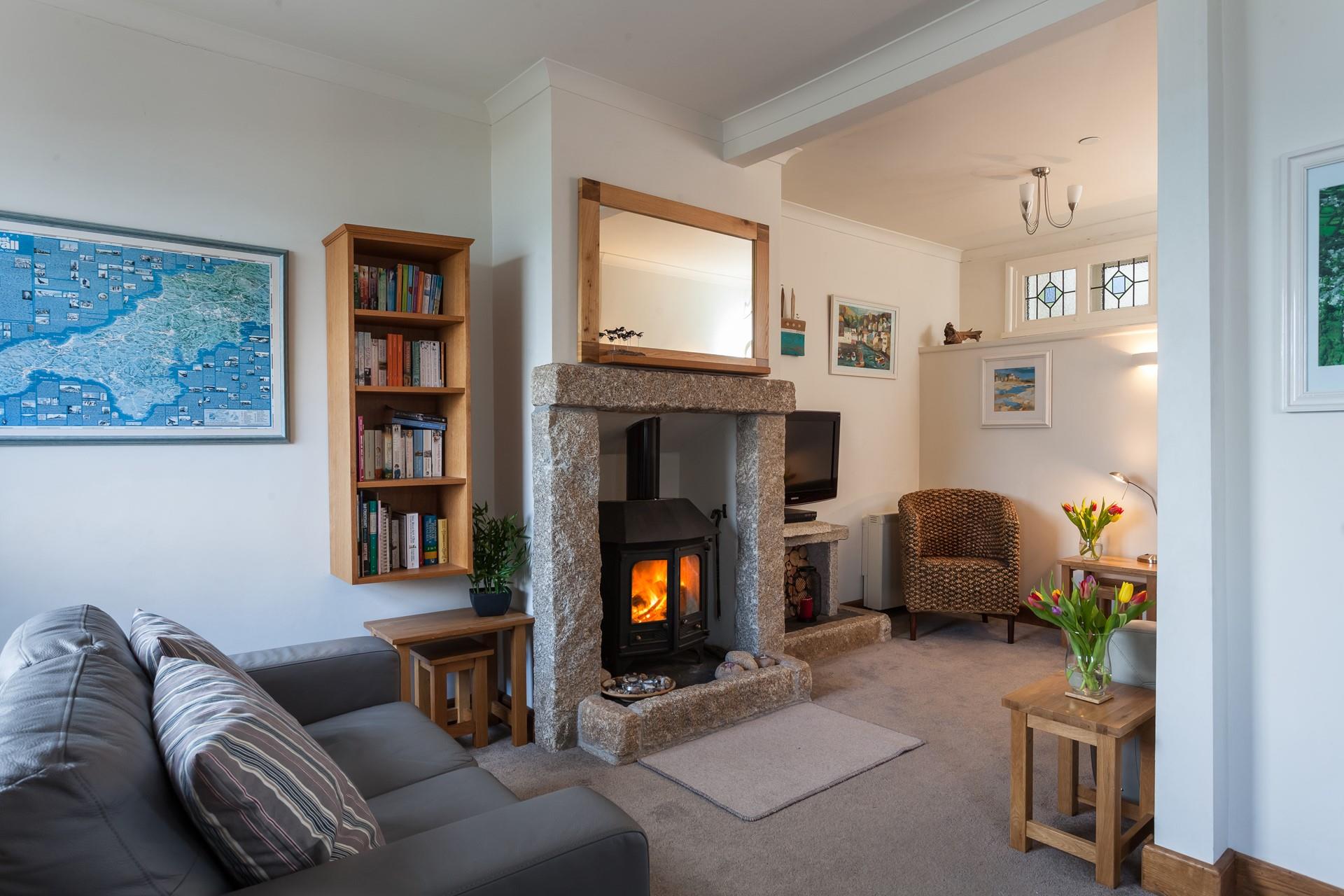 Light the woodburner and snuggle up in the sitting room.