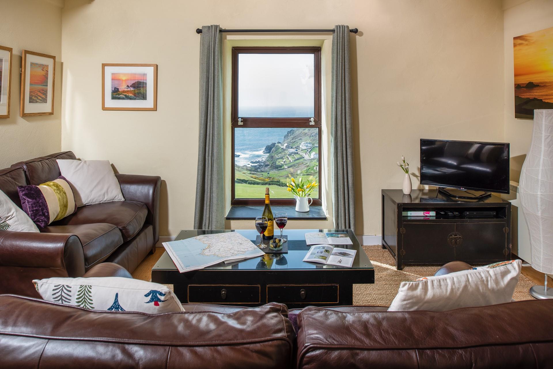 Pour yourself a glass of your favourite wine and enjoy the views from the sitting room.