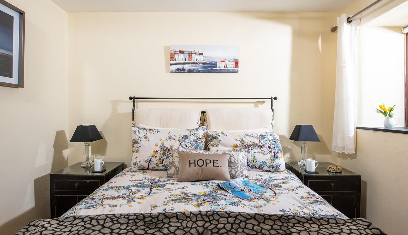 This cosy king size double room has a memory foam mattress for extra comfort.