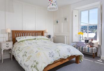 This comfortable double room has beautiful details and handmade shutters.