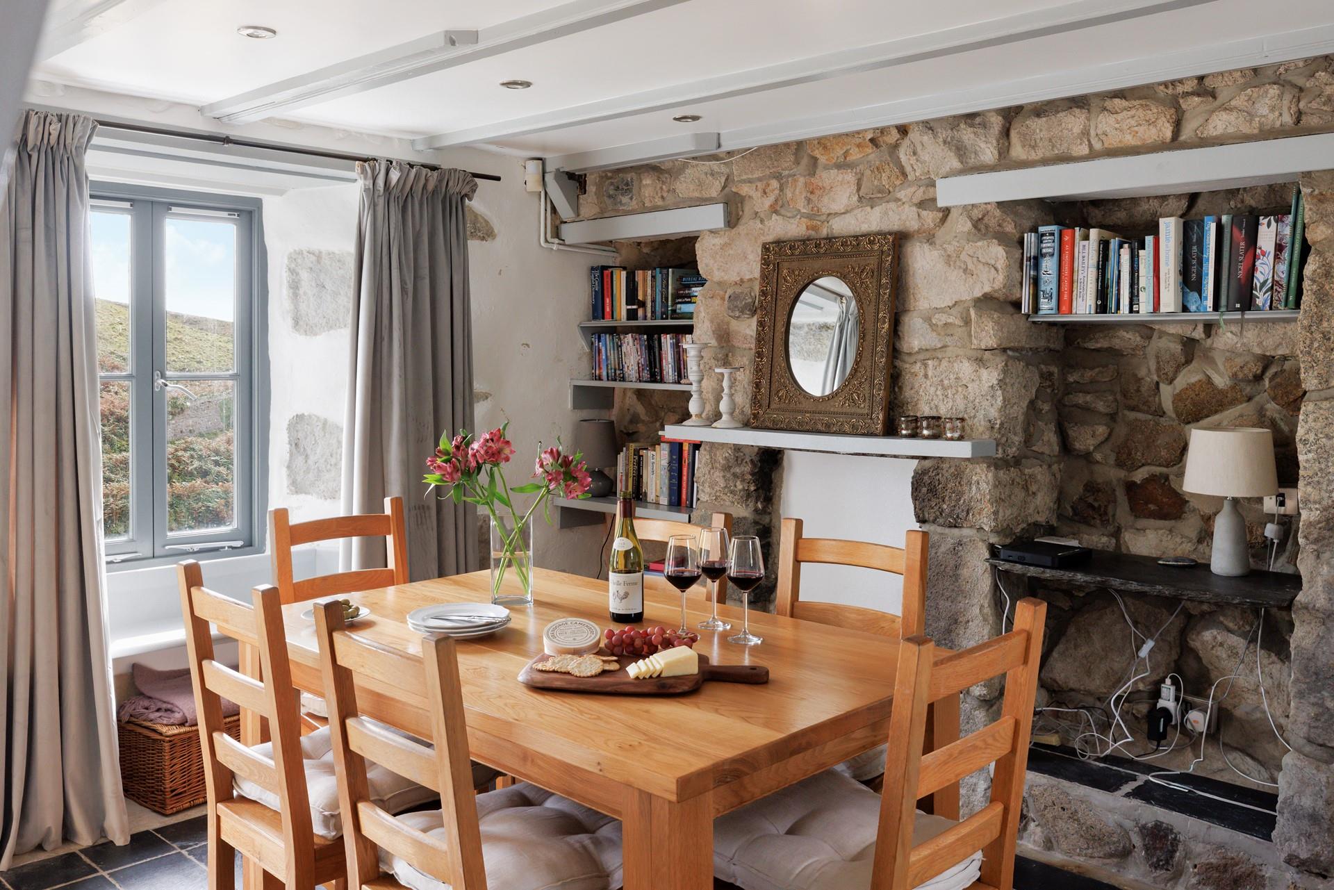 The cottage is full of character and charm.