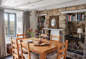 The cottage is full of character and charm.