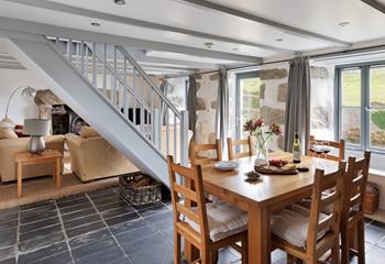 Gather around the dining table and tuck into a feast.