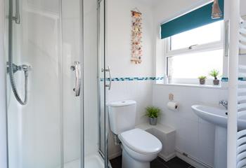 The downstairs shower room is ideal for washing off those sandy toes after a day at the beach. 