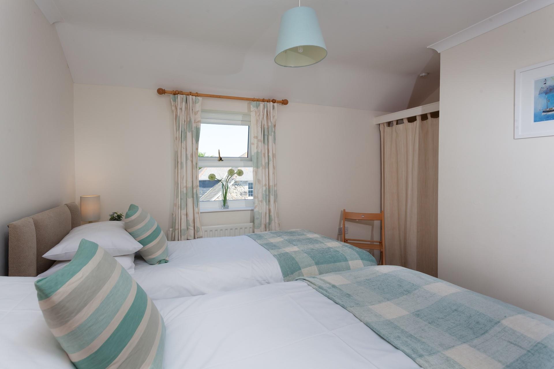 Pastel shades create a calming atmosphere, perfect after a busy day out. 