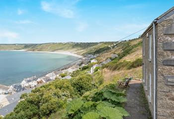 Perched on the hillside, Captain's Haven is coastal haven.