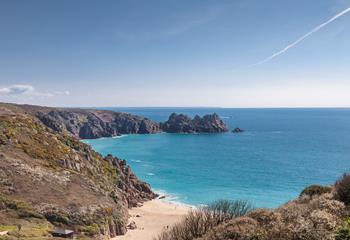 The view of Porthcurno from Ocean View 2.