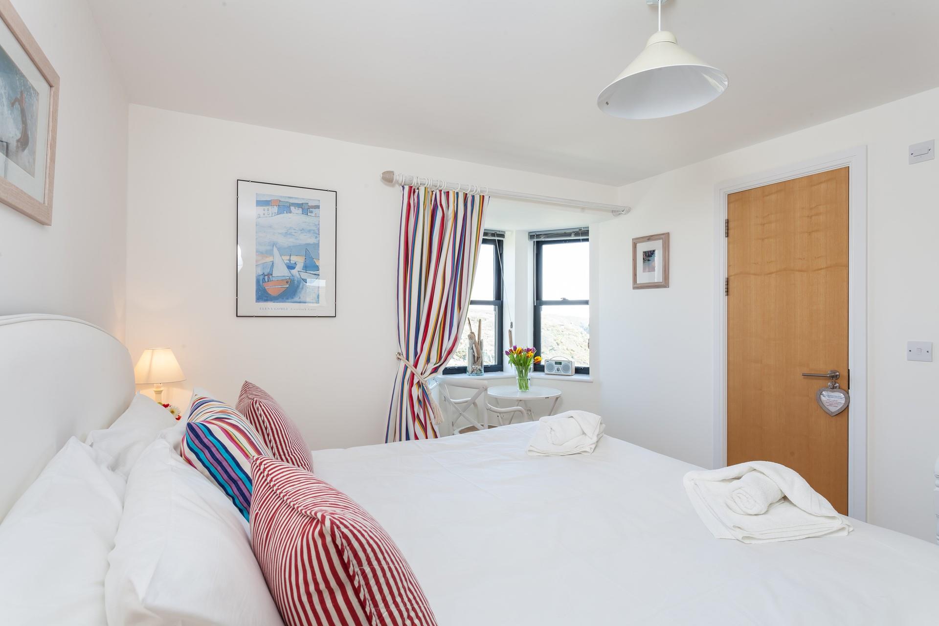 A window seat provides a space to completely unwind and take in the views. 