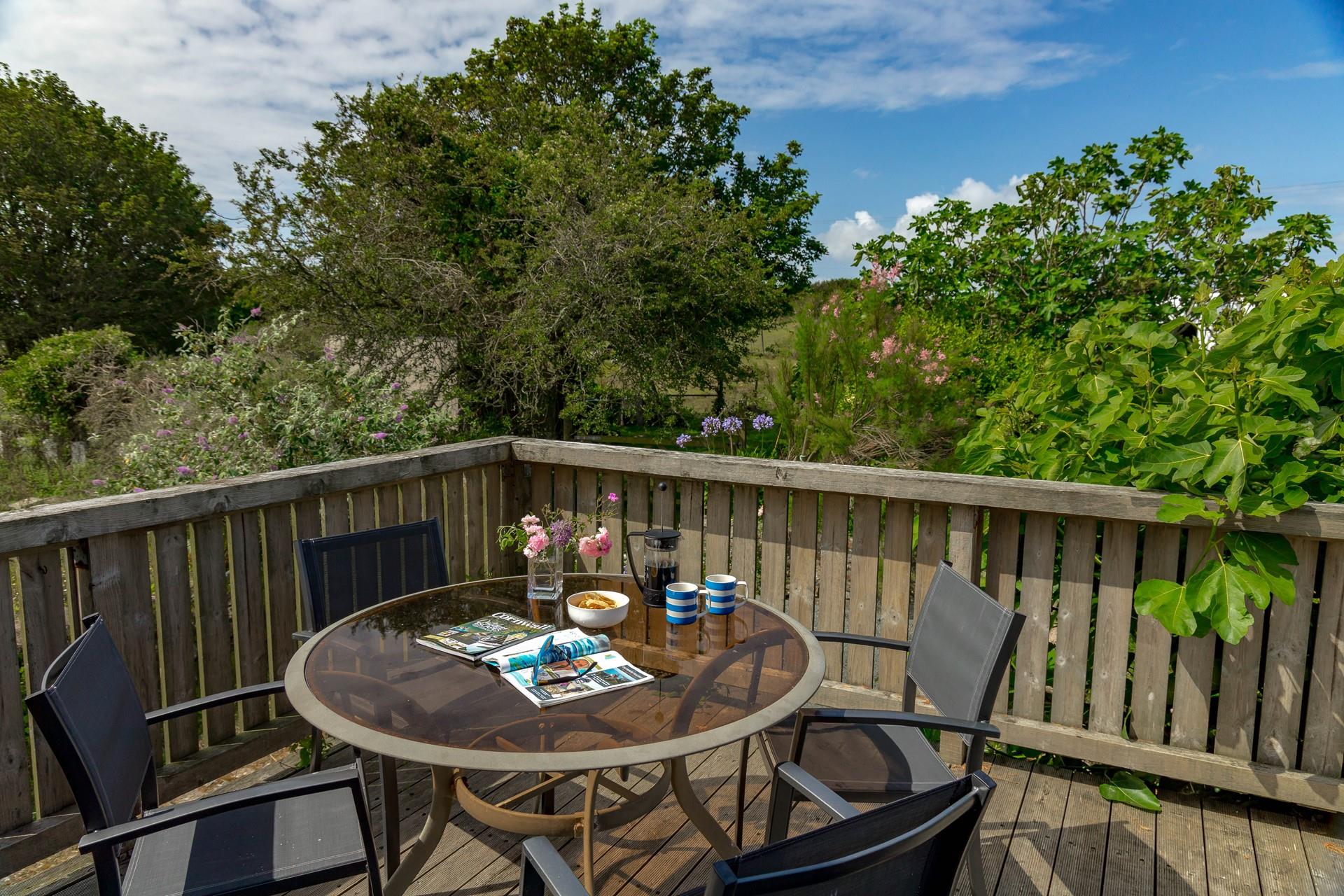 Take your breakfast outside and enjoy the morning sun.