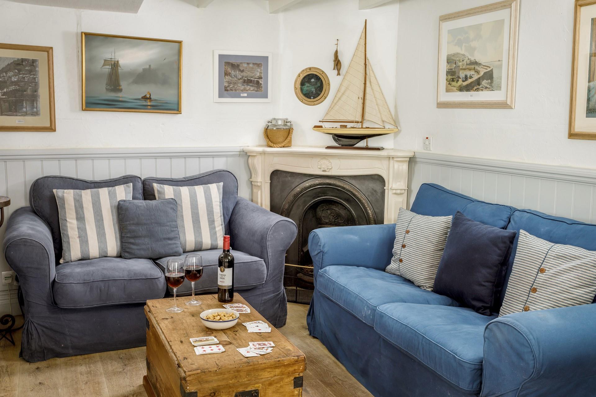 Read the picture frame above the fireplace and look through the porthole to see the remains of the tunnel - how fascinating!