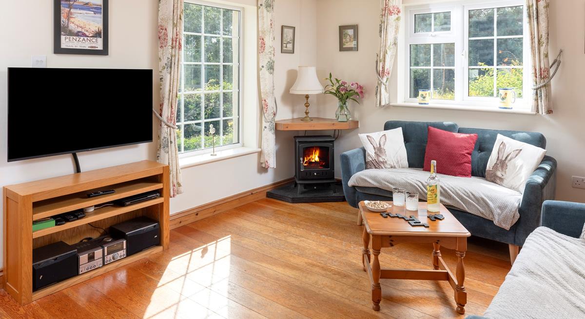 Snuggle up in front of the fire after tucking into a delicious dinner.