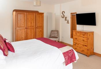 You'll find plenty of storage for your holiday wardrobe.