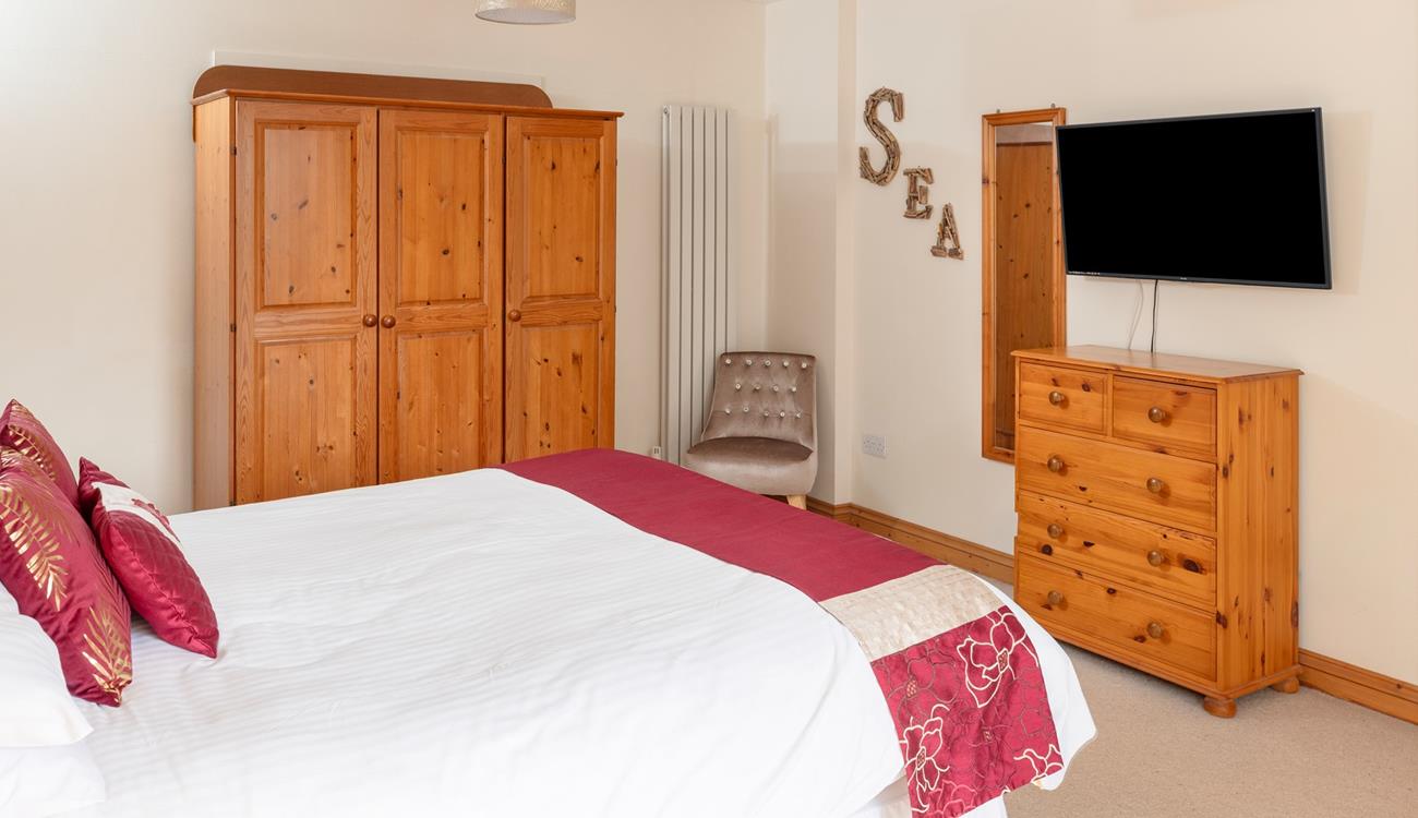 You'll find plenty of storage for your holiday wardrobe.