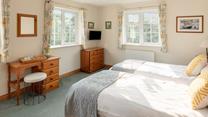 Wake up to views across the Cornish countryside.