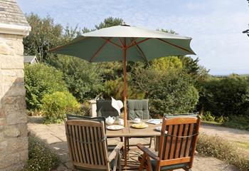 Listen to the soft sounds of the countryside as you relax in the garden.