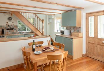 Gather around the dining table for holiday mealtimes.