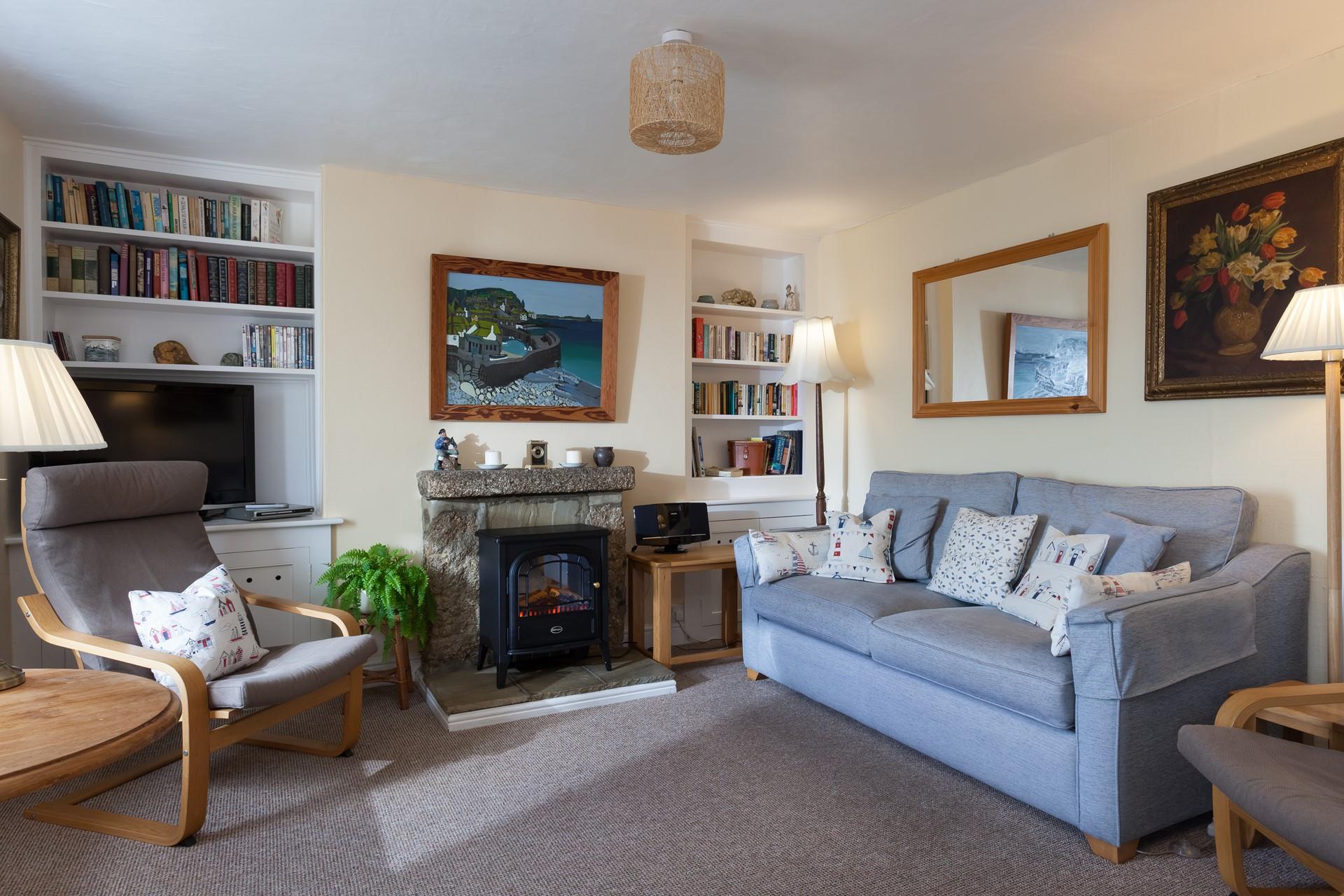 Turn on the woodburner effect stove and cosy up for a family movie night.