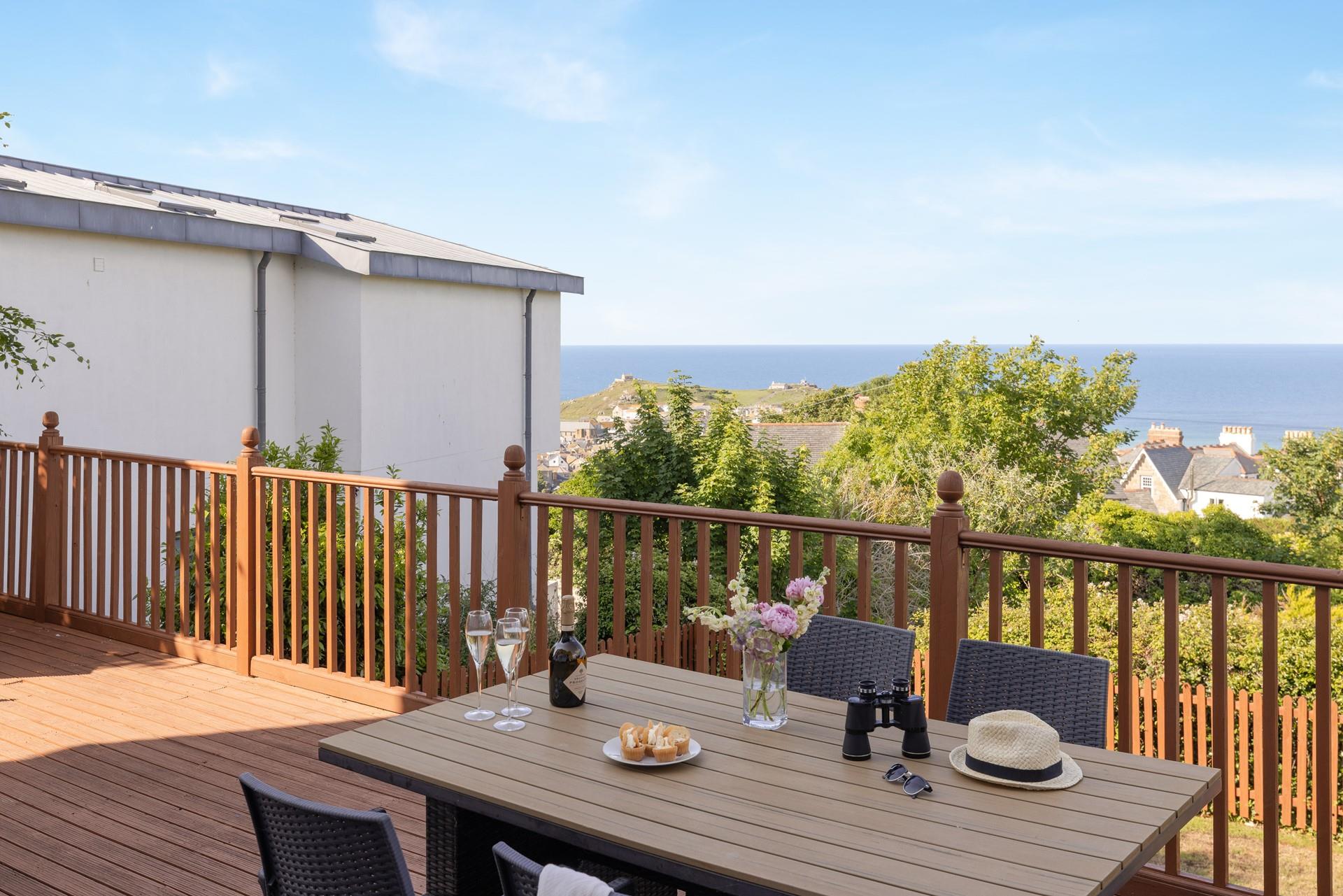 Spend balmy evenings on the decking as the sun goes down.