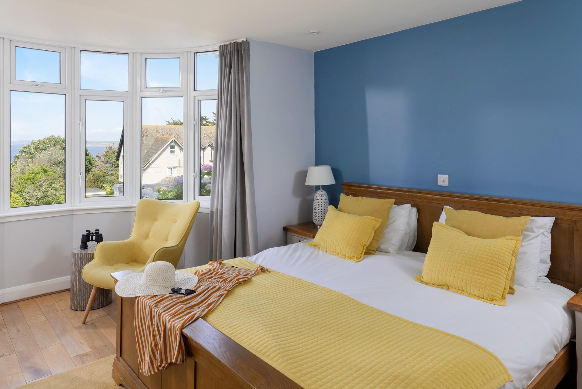 The comfortable king bed promises a fantastic night's sleep.