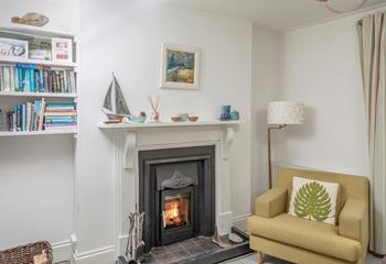 A warming woodburner ideal for cooler evenings. 