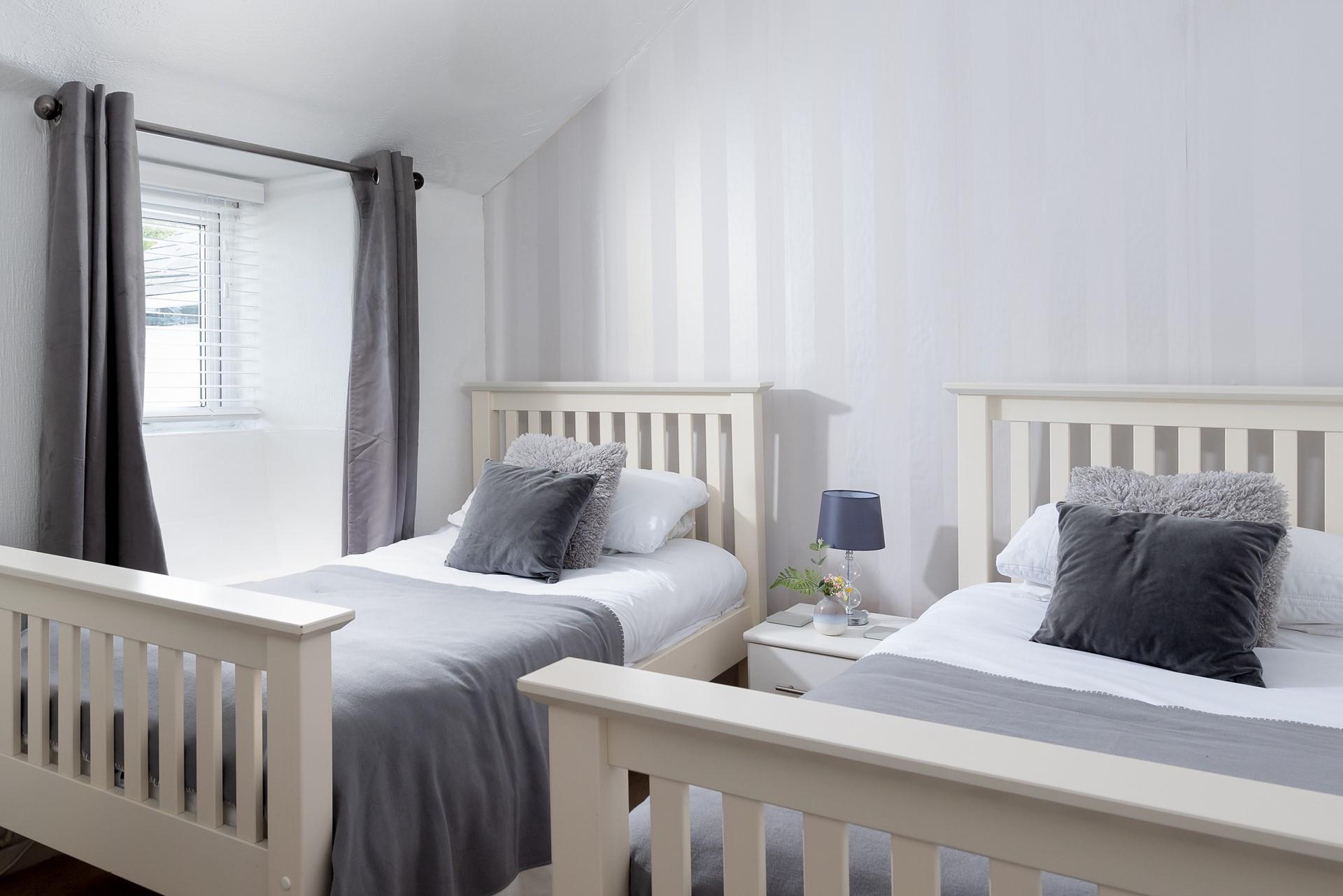 Gaze out of the window and see glimpses of the sea in the distance.