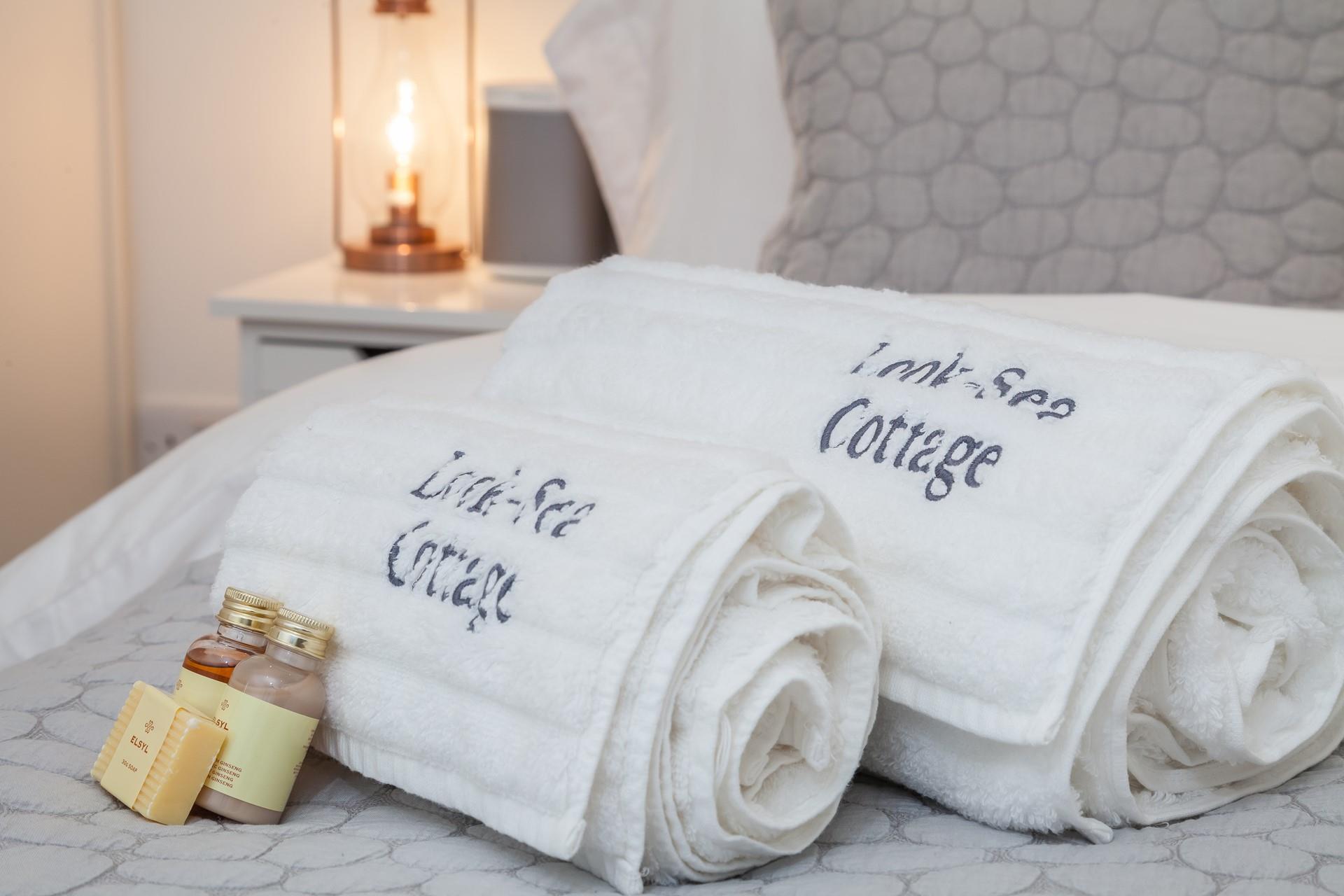 Fluffy towels await you after your first shower of the day.
