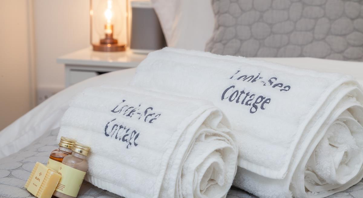 Fluffy towels await you after your first shower of the day.