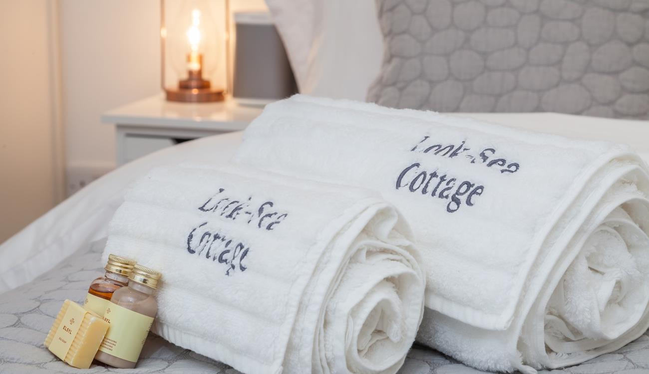 Fluffy towels await you after your first shower of the day.