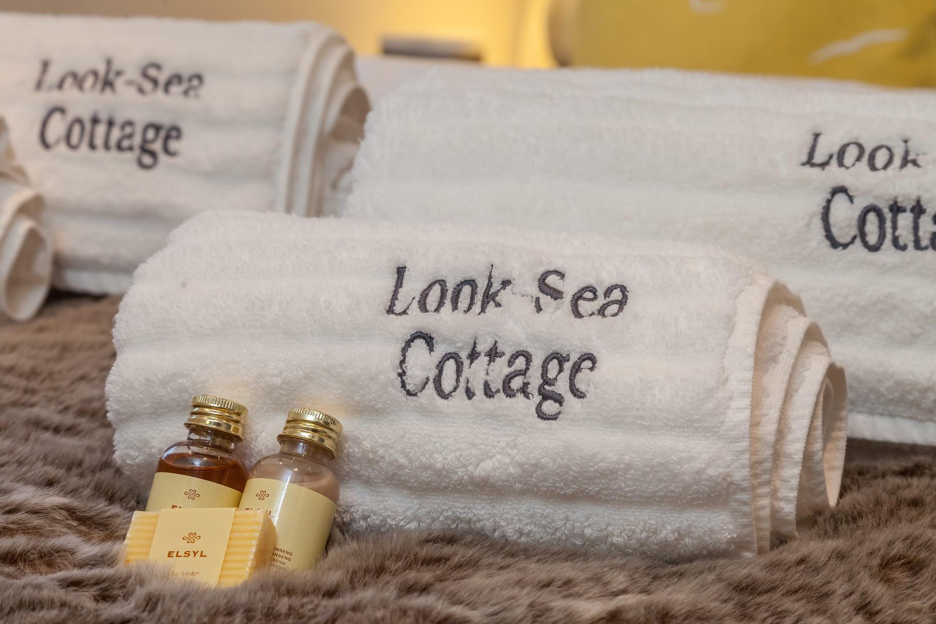 Personalised towels are a lovely touch.