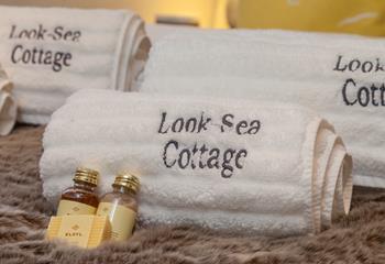 Personalised towels are a lovely touch.