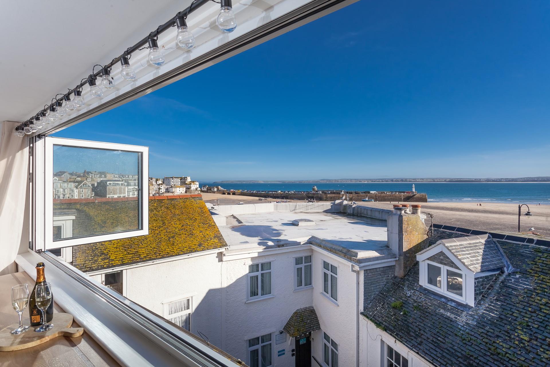 Watch the sunset over the Bay from the comfort of your cottage.