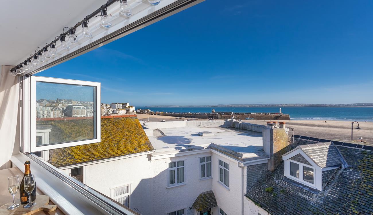 Watch the sunset over the Bay from the comfort of your cottage.