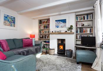 The sitting room is a cosy space to relax in the evening with a glass of your favourite wine.