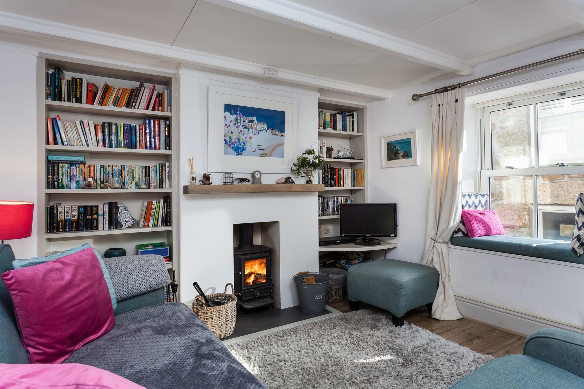 In the chilly winter months come back to the cosy cottage to snuggle up in front of the woodburner.
