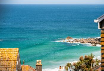 The beautiful blue St Ives sea is the perfect destination for swimming and surfing recreation.