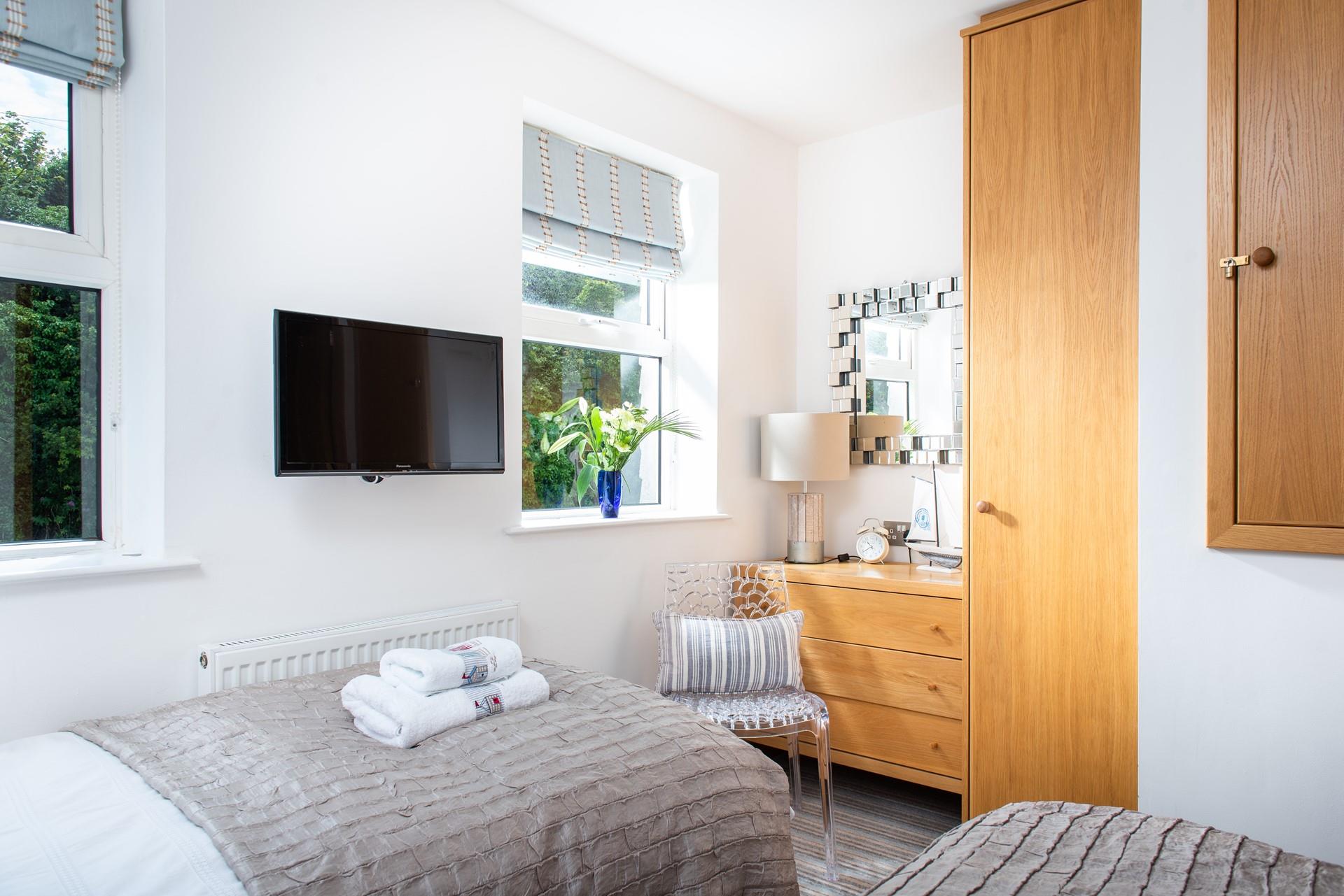 There is ample storage for all of your holiday best.