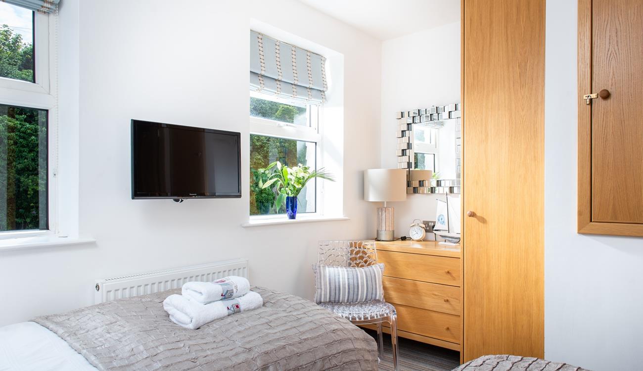 There is ample storage for all of your holiday best.