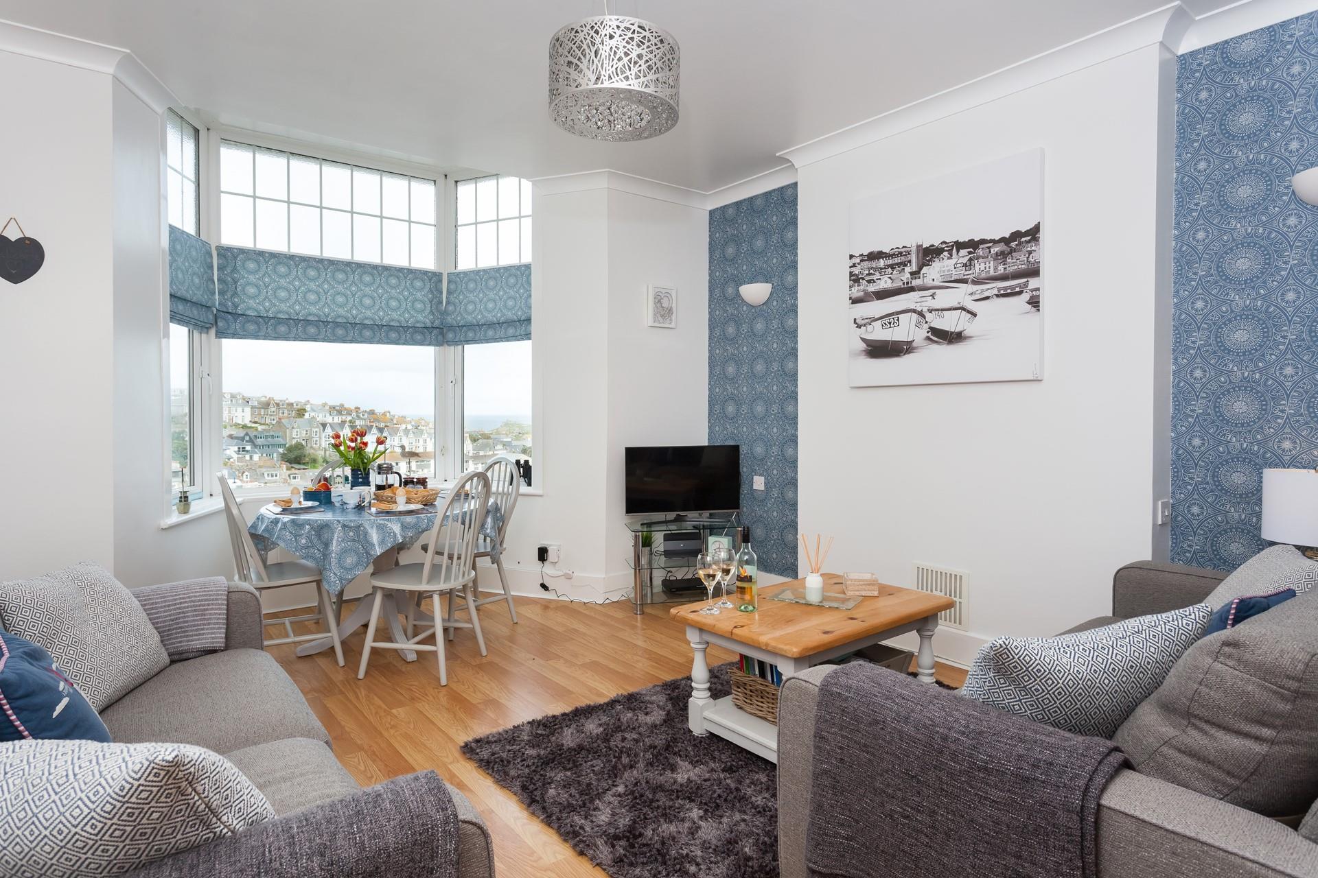 Beautifully presented, the living space is a bright and airy haven of relaxation.